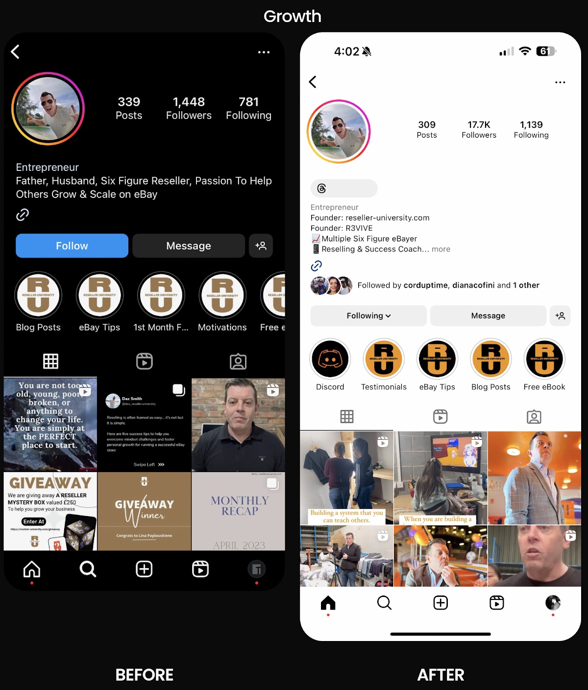 Coach Instagram growth case study