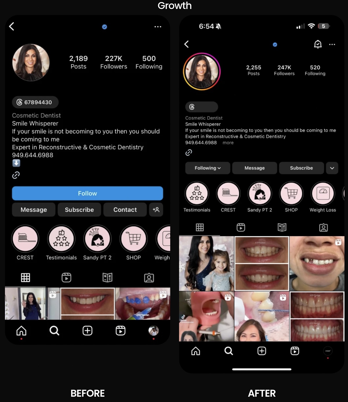 Doctor / medical Instagram growth case study