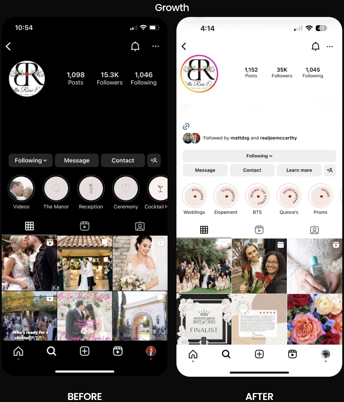 Event planning Instagram growth case study