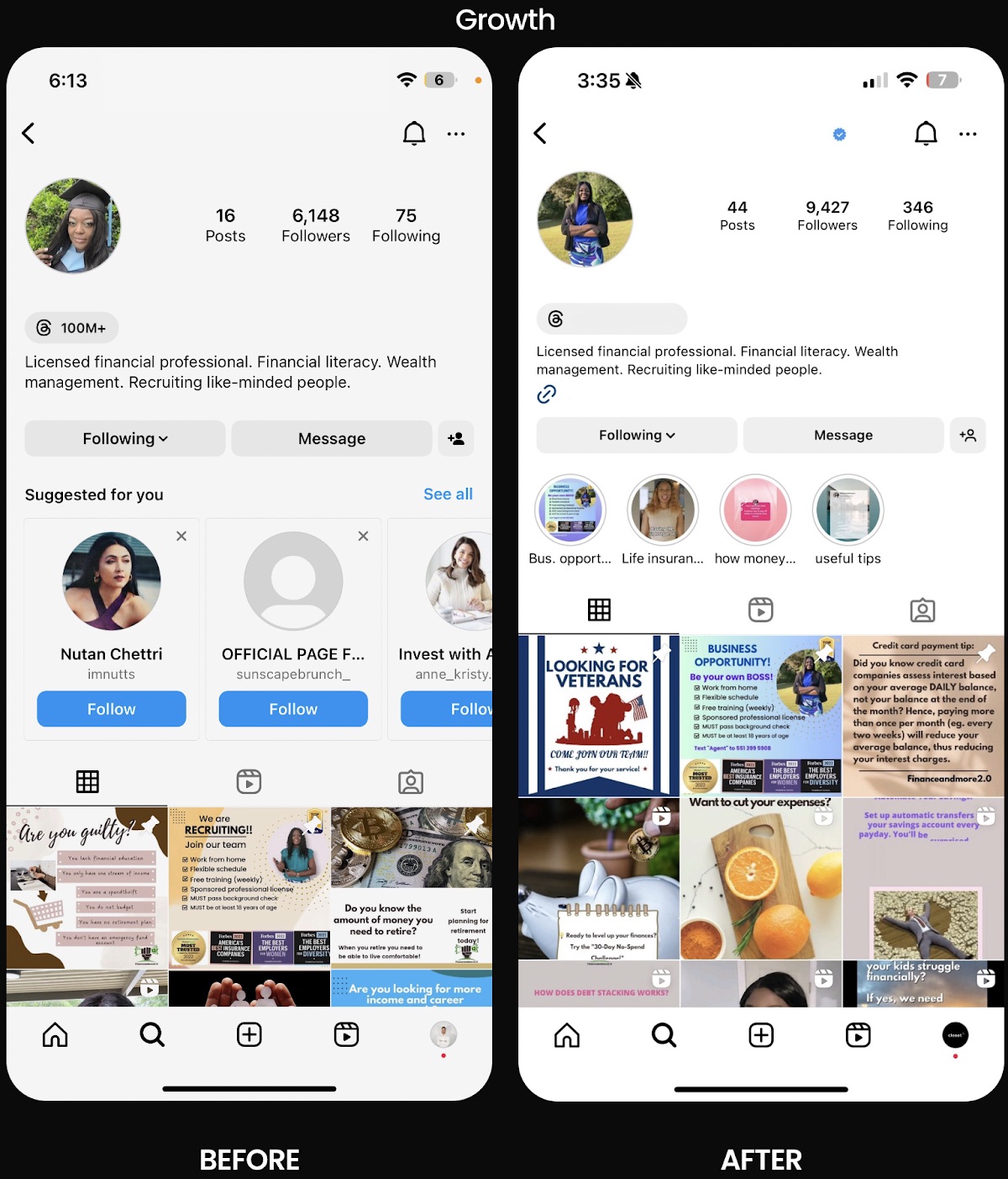 Finance Instagram growth case study
