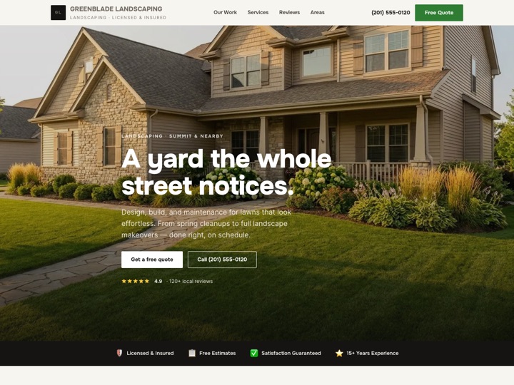 Landscaping website demo