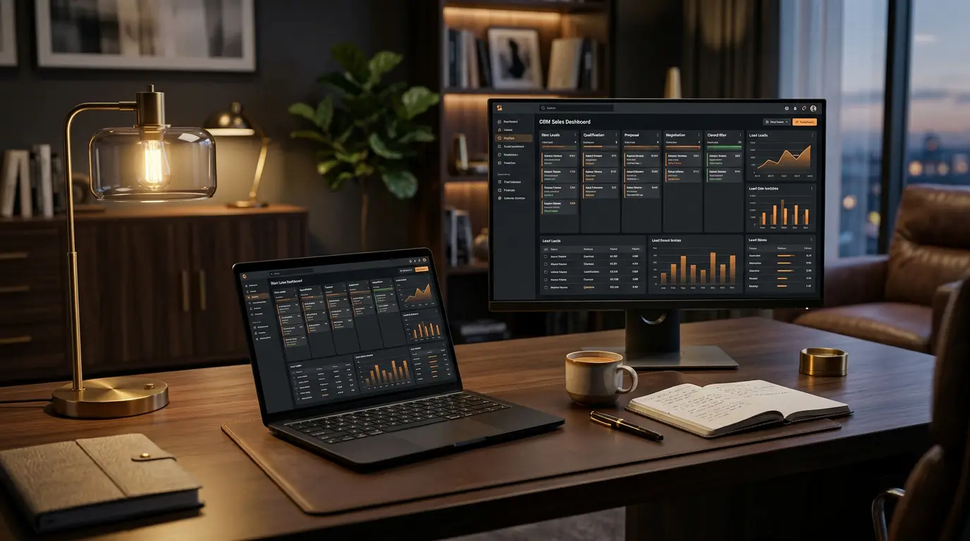 A dashboard tracking leads generated from optimized pages