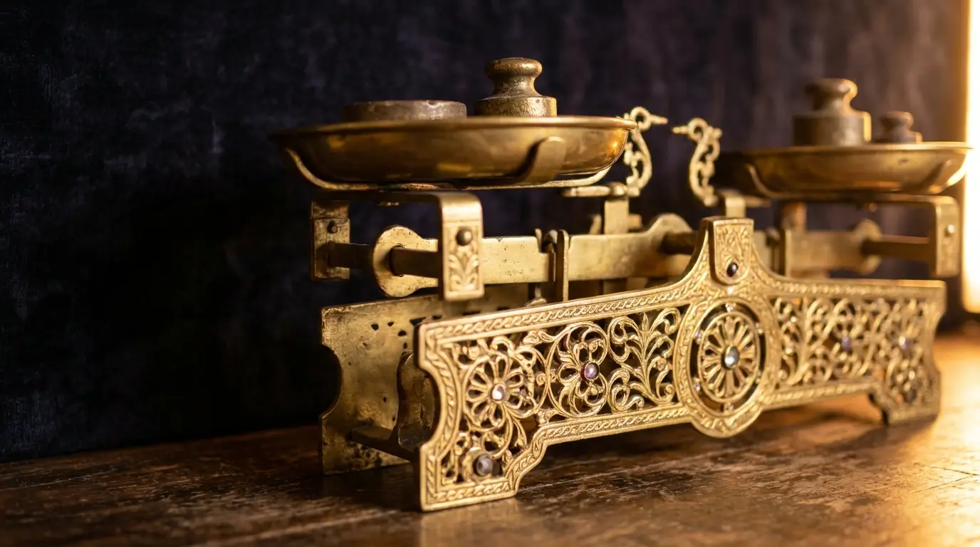 Golden scales representing AI governance